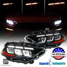 For 2018-2023 Ford Mustang Full LED Projector Headlights Switchback Sequential