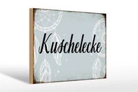 Holzschild Spruch 30X20 Cm Kuschelecke Geschenk Holz Deko Schild Wooden Sign