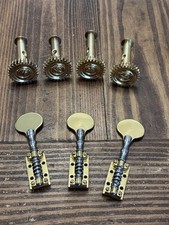 Contrabajo Rubner estilo francés 4/4, 3/4 dorado - 3 cabezales de máquina, 4 clavijas de afinación