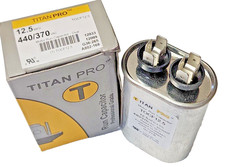 TITAN PRO TOCF12.5 Motor Run Capacitor 12.5 MFD, 440/370Vac, 60/50Hz