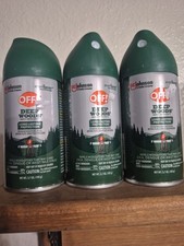OFF Deep Woods LOT Of 3 Insect Repellent Aerosol Dry Non-Greasy Bug Spray 3.7o