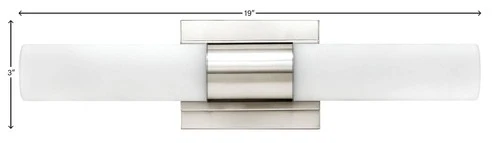 Hinkley Portia 19" Wide LED Polished Nickel Bath Light - Picture 8 of 8