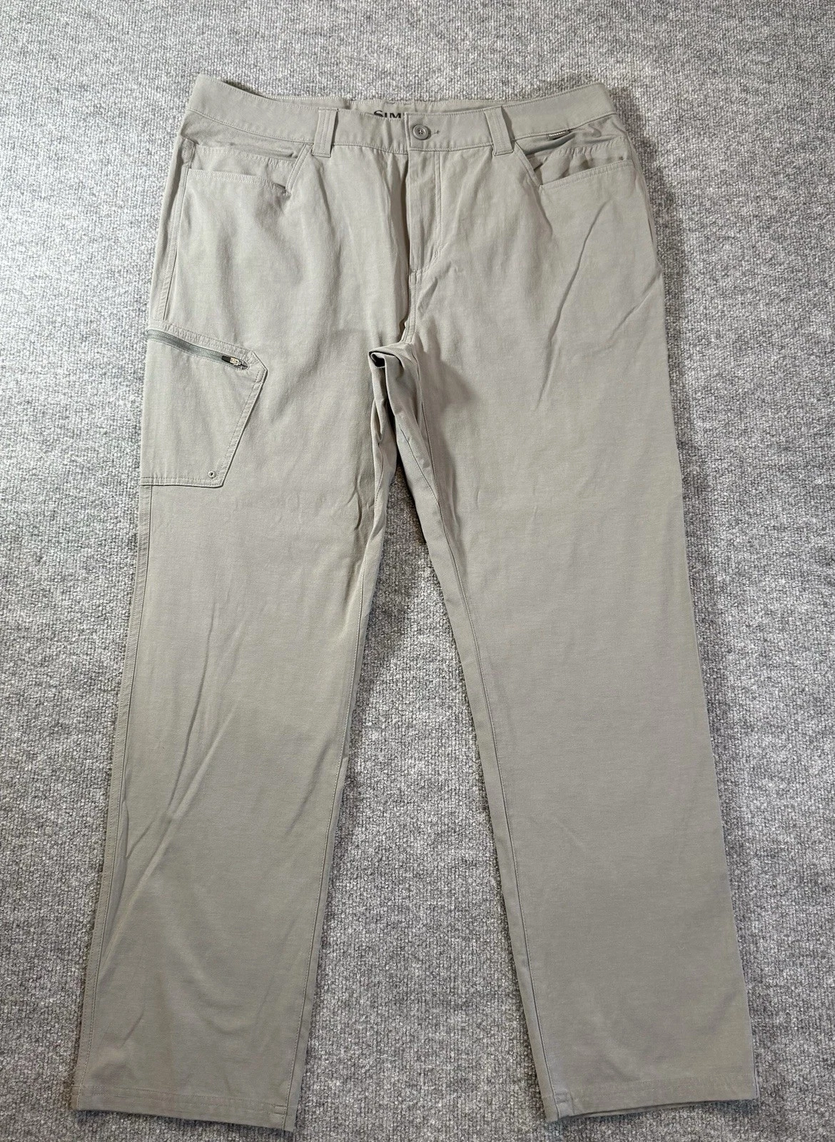 Simms Fishing Pants Men’s XL | 38x31 Nylon Lightweight Grey Outdoors