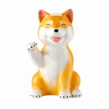 Dog Figurine with Neck Scarf Cute Seated Dog Figurine Decorative for Living Room