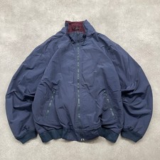 L.L.Bean Three Season Jacket Mens XL Vintage Fleece Lined Full Zip Coat, Navy