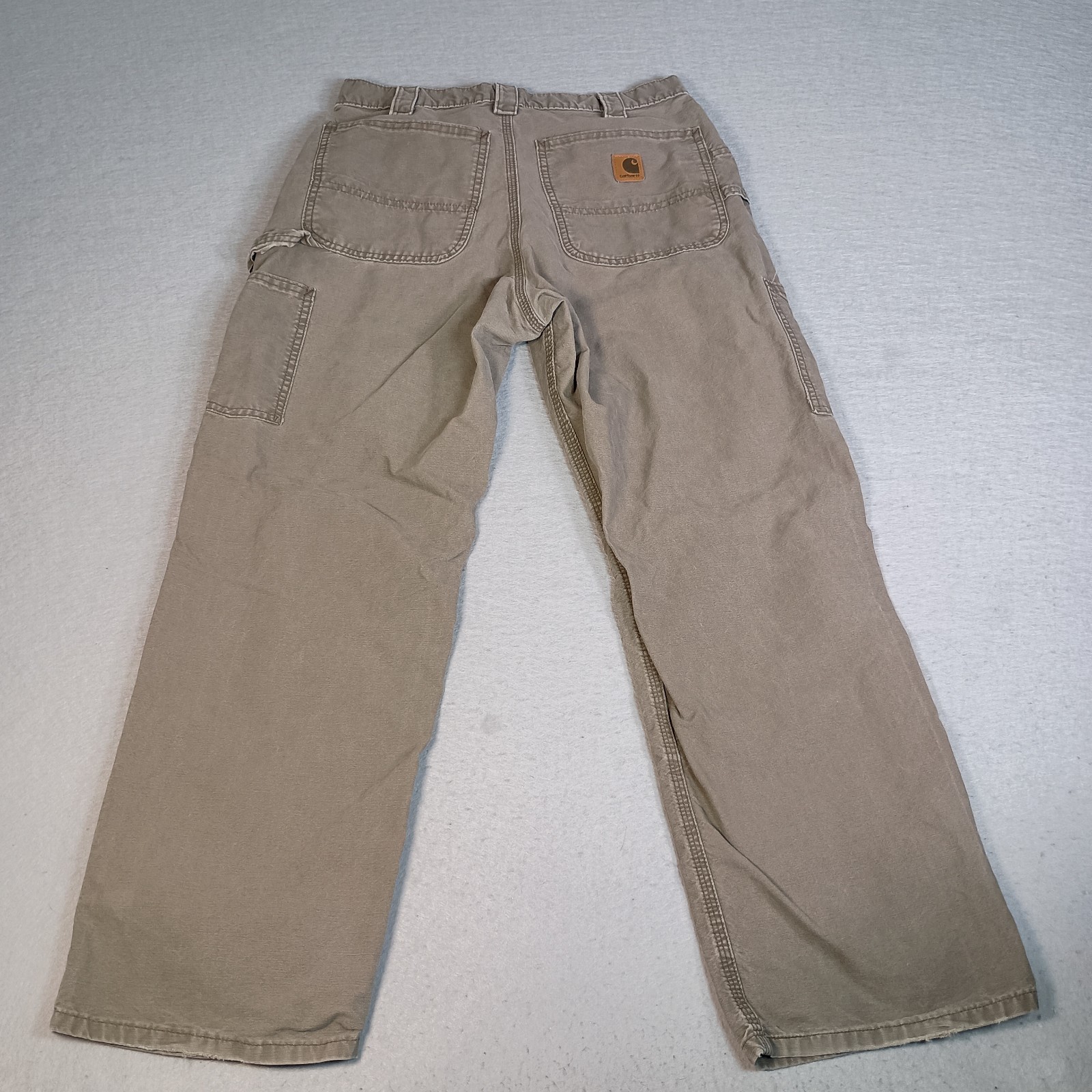 Carhartt Men’s 32x30 Carpenter Canvas Utility Frayed Hem Outdoor Pants Fit 30x29 thumbnail 3