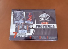2025 Leaf Metal Football Factory Sealed Hobby Box - 5 AUTOs - FREE Shipping