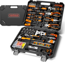 Vonhaus Tool Kit - Ultimate 120 Pcs Tool Box - Includes Hand Tools, LED Torch, H