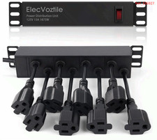 10 inch Rack PDU,8 Rear Outlets, 15A,125V,1875W 15A Overload Switch,1U Rackmount