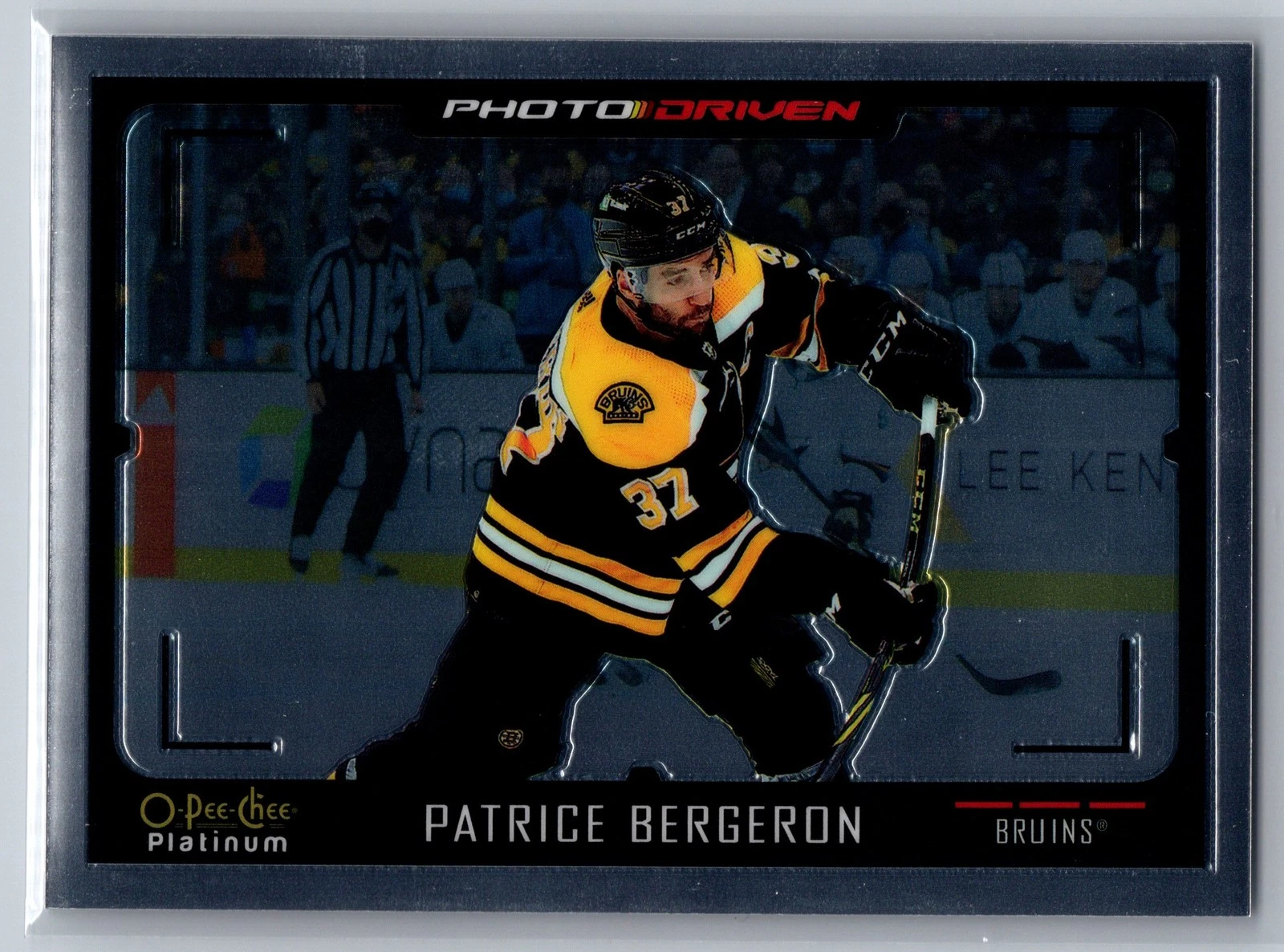 2021 O-Pee-Chee Platinum Patrice Bergeron Photo Driven #PD-1 Boston Bruins