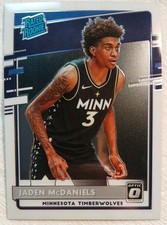2020-21 Optic Basketball Jaden McDaniels Rated Rookie RC Minnesota Timberwolves 