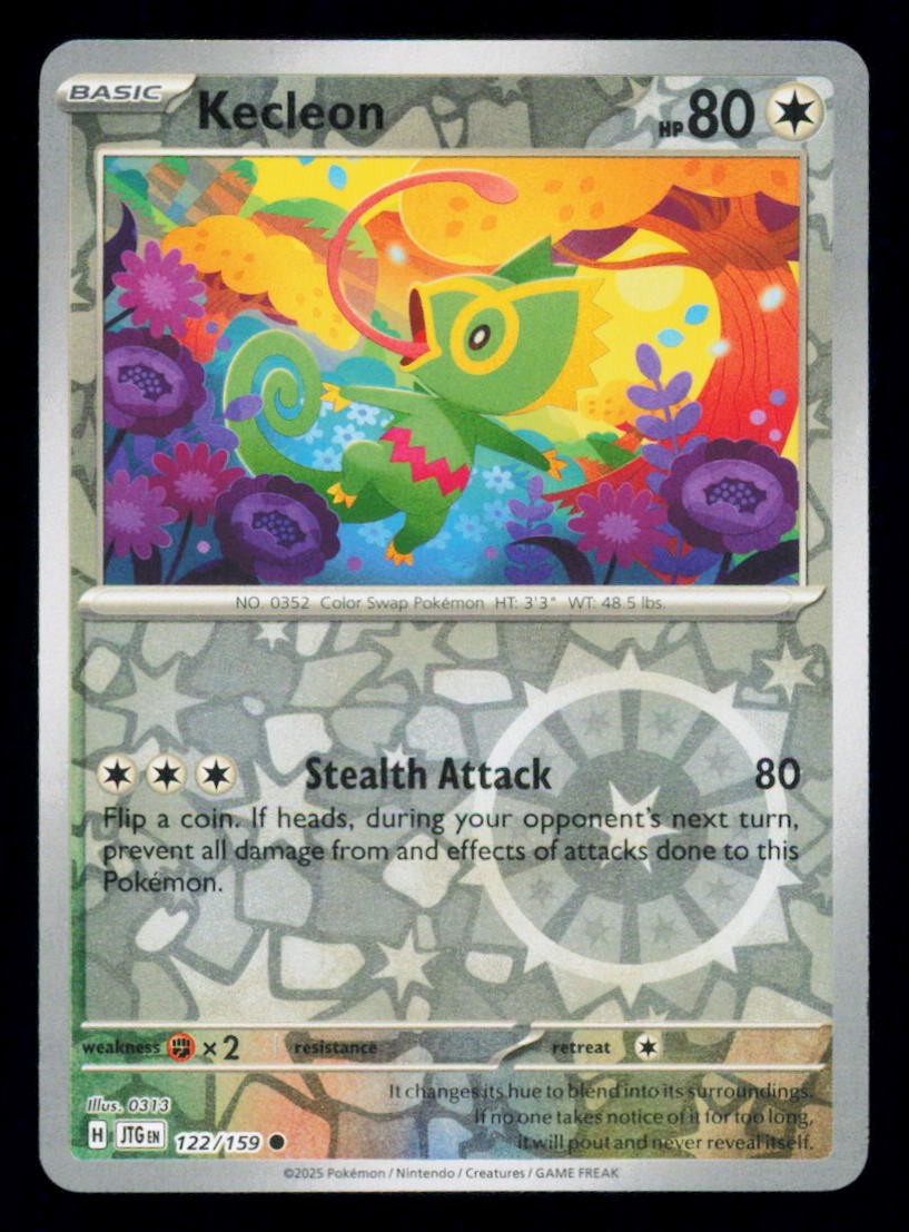Kecleon 122/159 Common Journey Together Pokemon Reverse Holo Lightly Played