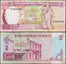 MALTA - 2 Liri 1989 VF