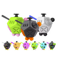 12-Side Fidget Cube EDC Anti-Stress Sensory Dice Toy for Kids Adults