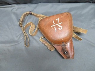 WWII JAPANESE TYPE 14 NAMBU PISTOL HOLSTER W/ SHOULDER STRAP & WAIST BELT