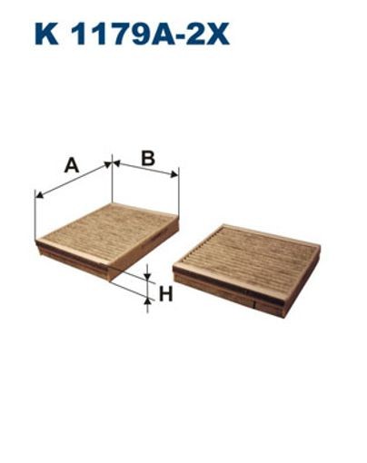 Fits FILTRON K 1179A-2X FILTER, INTERIOR AIR