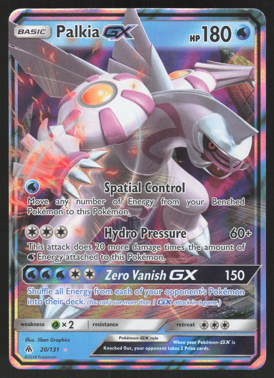 Palkia GX 20/131 Ultra Rare Pokemon TCG SM Forbidden Light NM