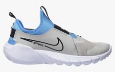 Size 12 Toddler - Nike flex runner shoe, Iron Ore/Blue Lightning/White