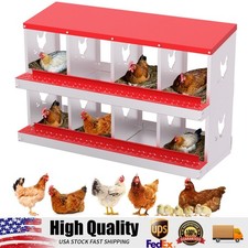 8 Holes Chicken Nesting Box, Metal Chicken Nesting Boxes, without Bracket Legs