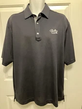 FootJoy Polo Shirt Men’s Large Performance Blue Short Sleeve Champions Golf Club