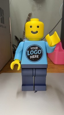 Custom 3D Printed Mega Brickman with  YOUR LOGO HERE  size 24 