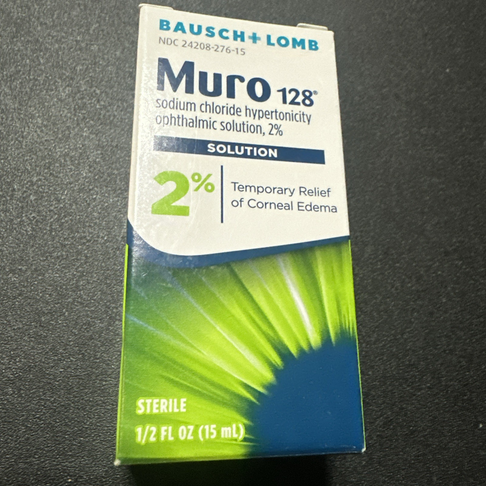 Bausch + Lomb Muro 128 Sodium Chloride Ophthalmic Solution 2% Sterile 0.5 Fl Oz