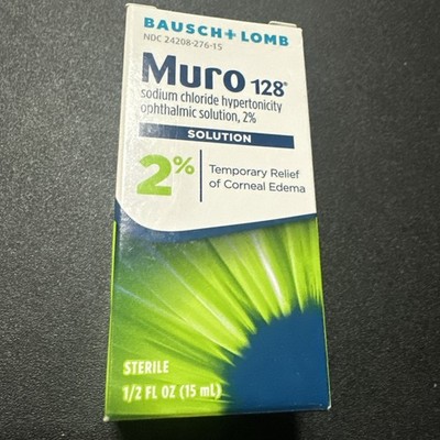 Bausch + Lomb Muro 128 Sodium Chloride Ophthalmic Solution 2% Sterile 0.5 Fl Oz