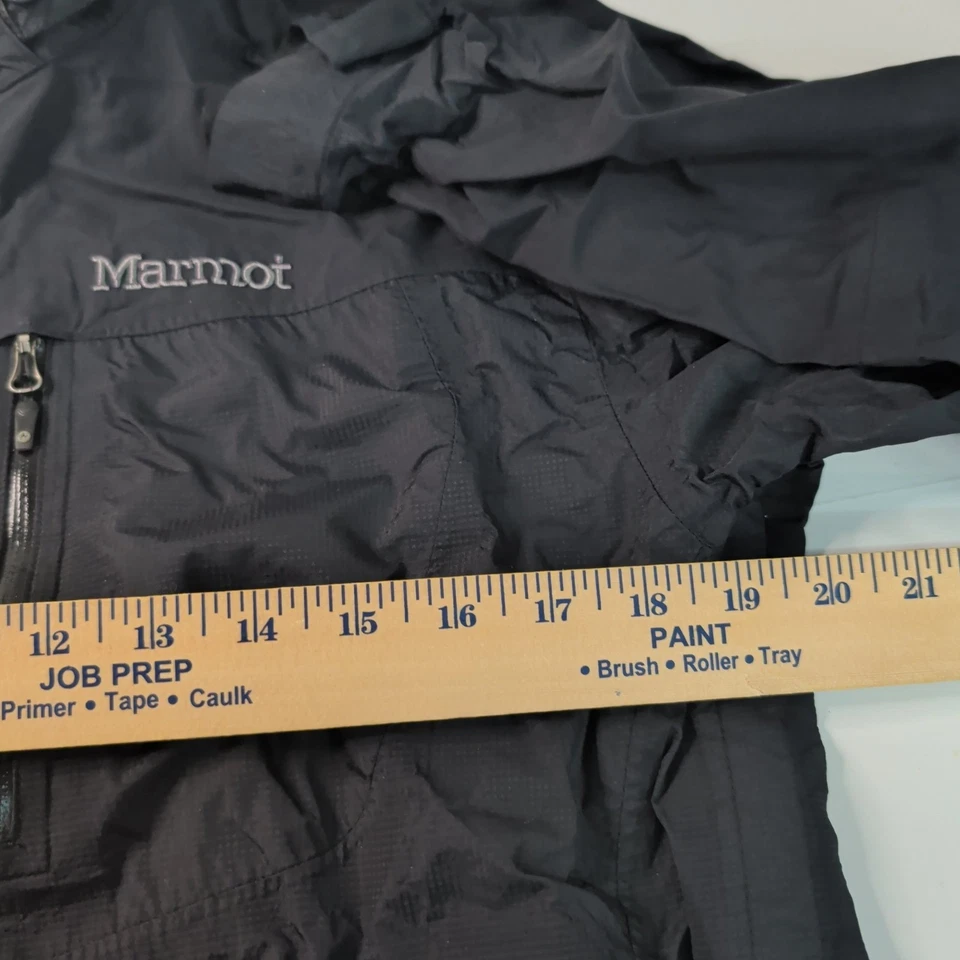Membrain Marmot Mens Small Black Jacket Rain Ski Detachable Hood - Image 3 of 4