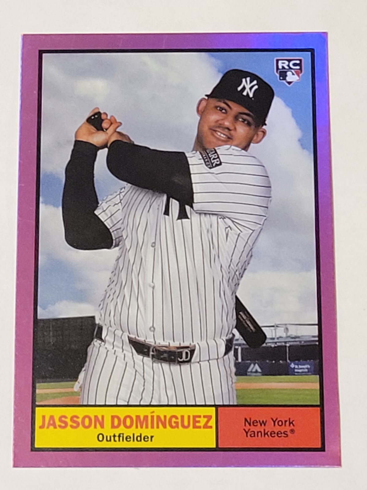 2024 Topps Archives Jasson Dominguez Pink Foil Board RC #1 New York Yankees