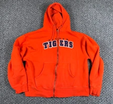 J. America Auburn Tigers Zip Hoodie Adult Large Orange Sweatshirt Embroidered
