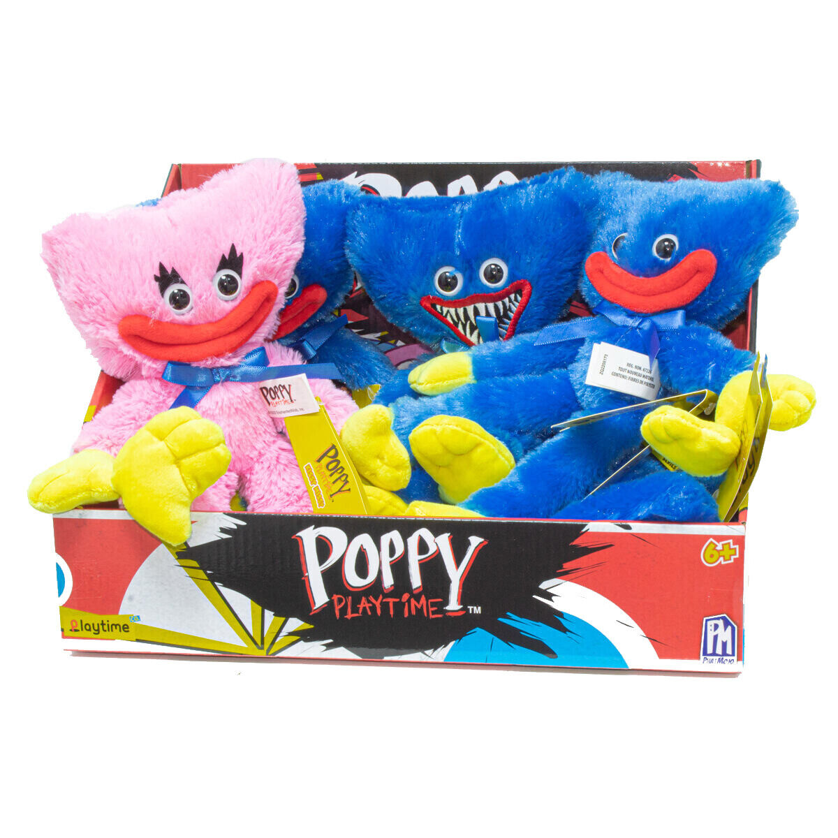 Kit 5 Bonecos Pelúcia Huggy Wuggy Kissy Missy Pop Playtime