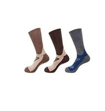 Adventure Mens 8-11 Extra Cushion Cotton Crew Hiking Socks 3-pk FAST SHIP AH