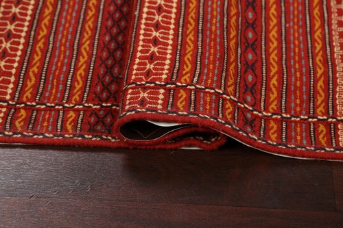 2x7 Geometric Tribal Kilim Sirjan Hand-woven Runner Rug Classic Oriental Carpet - Picture 11 of 12