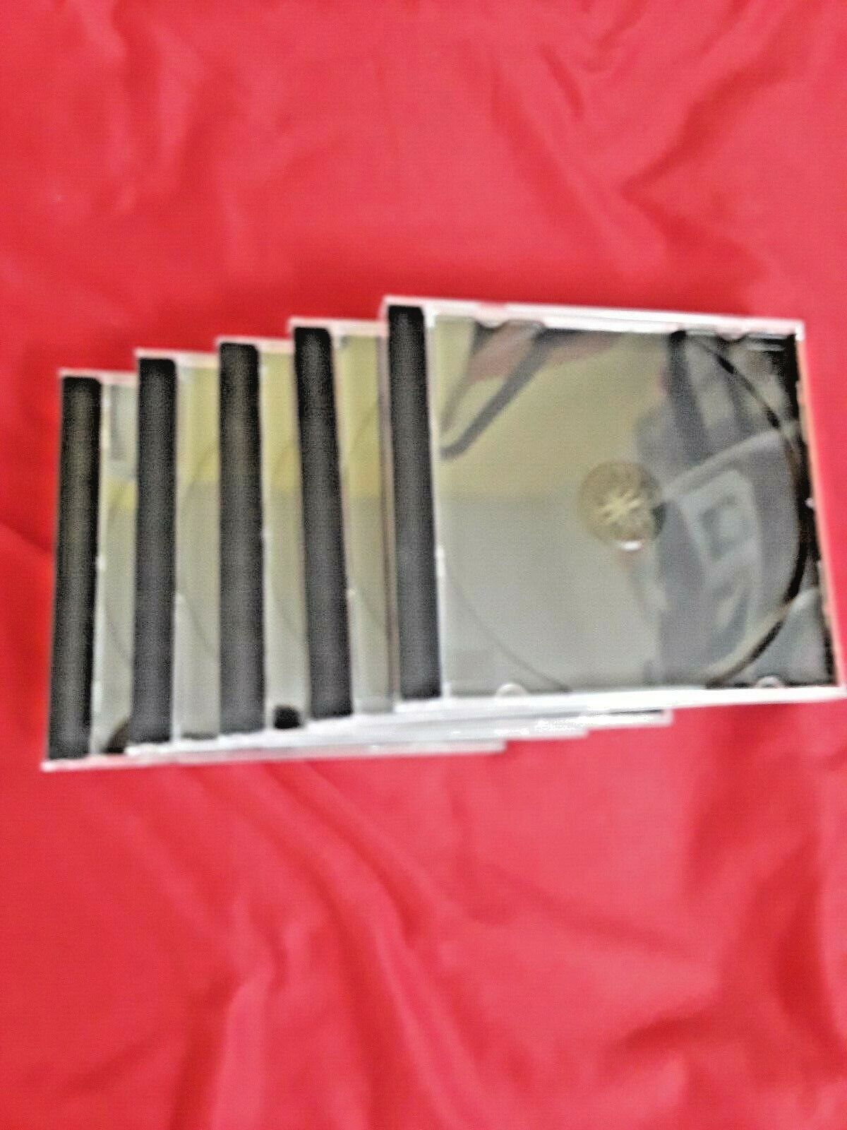 5 Standard 10.4mm Single CD DVD Assembled Black Jewel Case Box