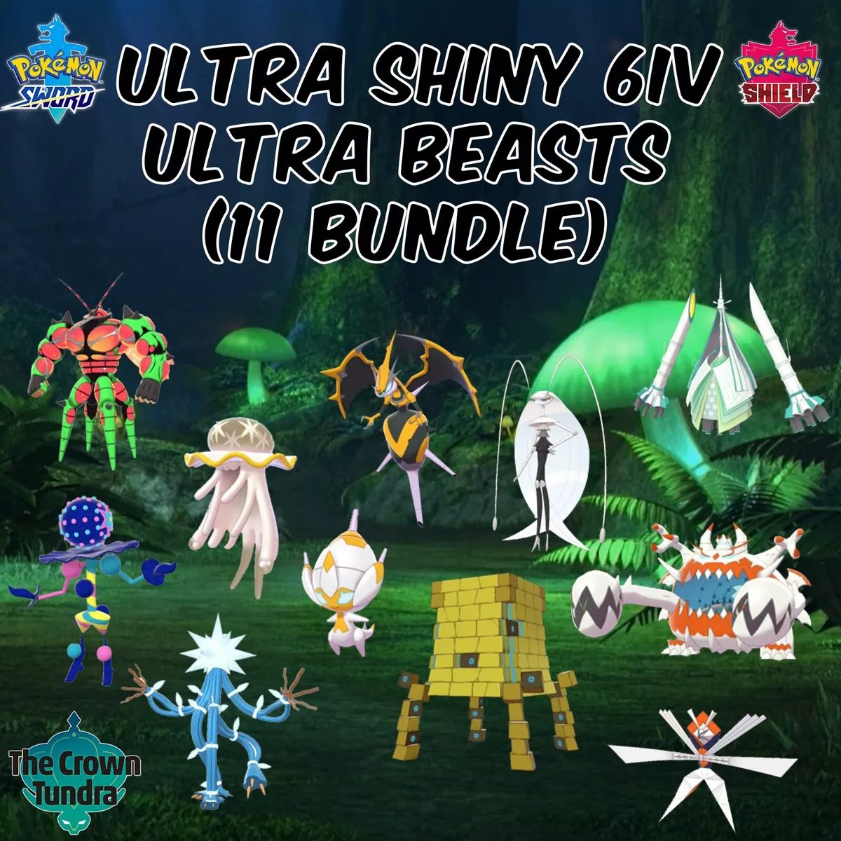 6IV ALL SHINY (+ REGS) ULTRA BEASTS BATTLE READY EV'D Pokemon Sword Shield  HOME