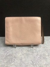 Kate Spade New York Leather medium Pastel Pink Beige Wristlet Wallet.J183