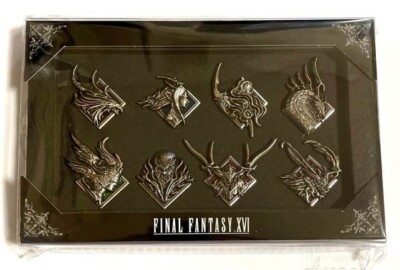 Final Fantasy XVI Metal Pins Collection Ifrit Phenix Shiva Titan