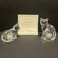 Cat Salt & Pepper - Box Stickers & Original Corks With 2 Extra Corks Lenox