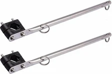 2 Pack Stainless Steel Rail Mount Boat Pulpit Staff Marine Boat Flag Pole Mount