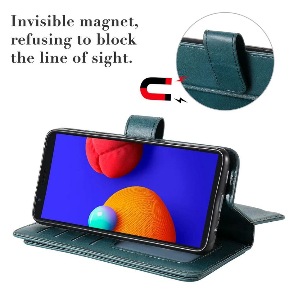 Para Varios Modelos 10 Tarjetas Multifunción Marco de Fotos Billetera Cuero PU Estuche Nuevo Foto 2 de 4