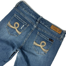 Seven7 Mid-Rise Cropped Jeans Medium Wash Women  s Size 10 J3 