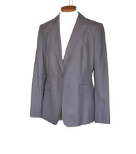 CALVIN KLEIN Gray One Button Women's Blazer Jacket size 8 NWT