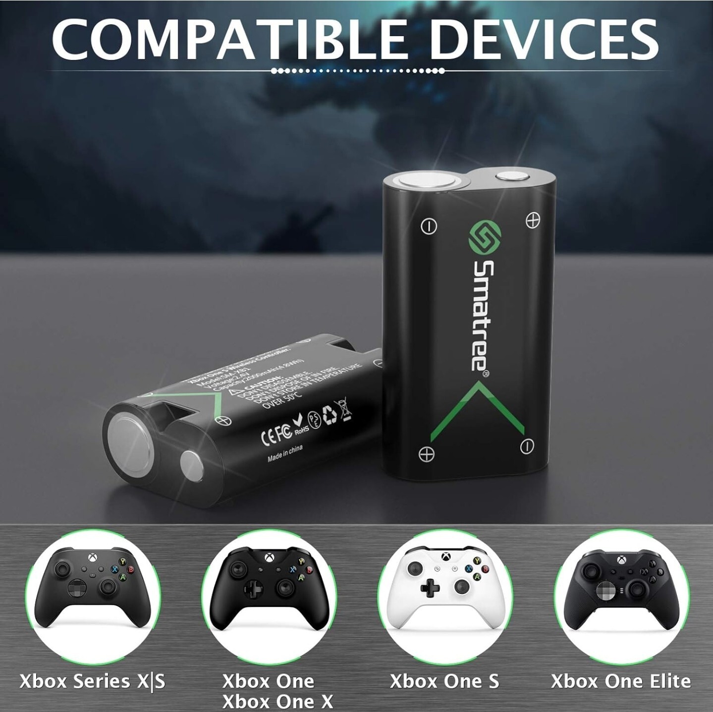 Smatree Kit di batterie ricaricabili x controller Xbox Series X/Xbox Series S foto 3