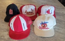 5 Vintage St Louis Cardinals Snapback Hats 1985 NL Champs World Series Fredbird