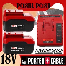 Lithium Battery / Fast Charger For Porter Cable 18 Volt PCXMVC PC18B PC18BLX