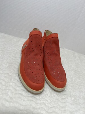 EMU AUSTRALIA Women's Sufi Perforated Summer Boot Orange Coral Size 9 EUC