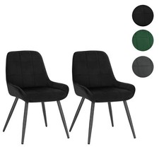 2x Esszimmerstühle Samt Metallbeine bis 120 kg für Esszimmer Küche Wohnzimmer