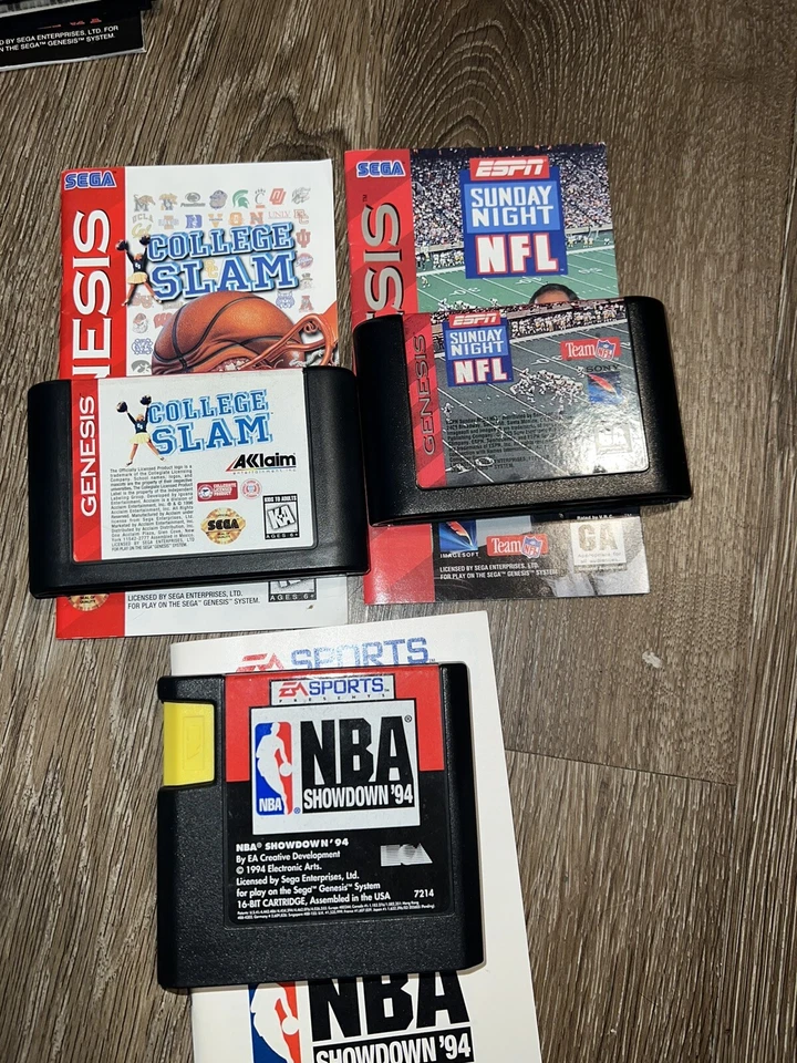 11 GAME SEGA GENESIS LOT 10 W/manuals, Madden, NBA Jam, NHL, College Football - Image 3 of 4