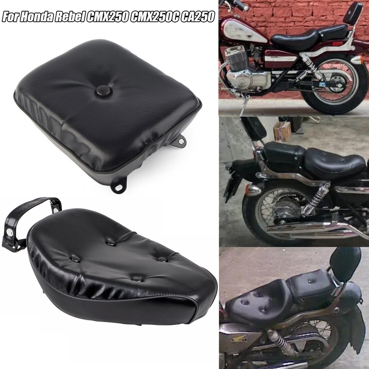 Rebel250 CMX250用 レトロスタイル 一体型シート Seat Set Front & Rear for Honda Rebel 250 CMX250 Complete