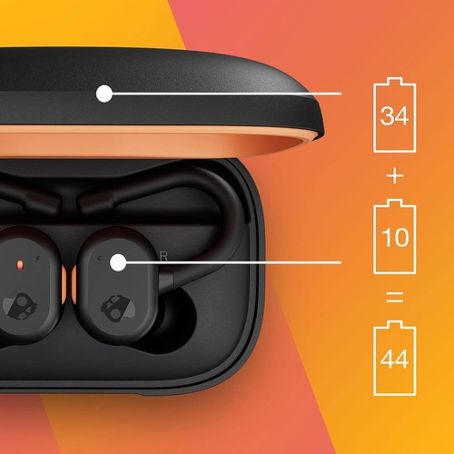 SkullCandy S2BPW-P740 Black Push Active Wireless Bluetooth Earbuds (Open Box) - Zdjęcie 2 z 7